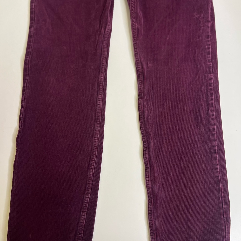 Men's Purple Levi 502 Corduroy Pants 29” Inseam - Size 32 - Picture 6 of 10